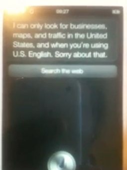 Siri only give directions if you are in the US