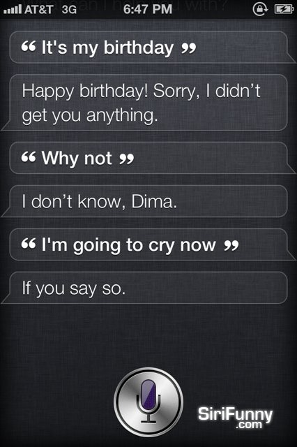 Siri, it’s my birthday