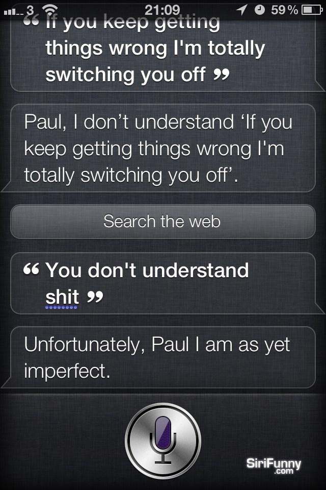 Read more about the article Siri doesn’t understand…