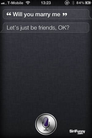 Siri, will you marry me?