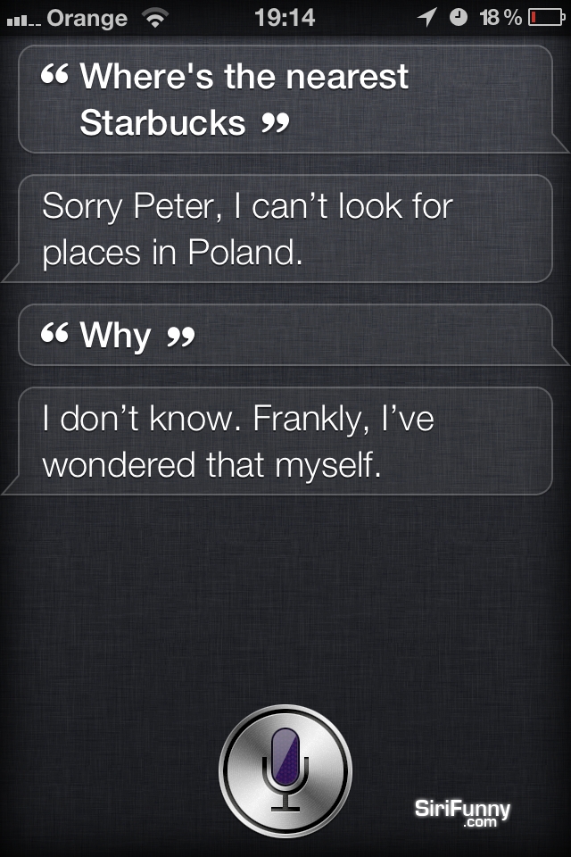 Siri doesn’t like Poland