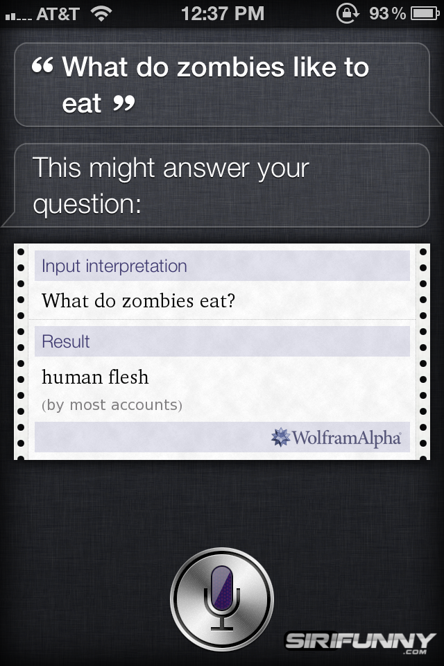 Siri knows something about zombies