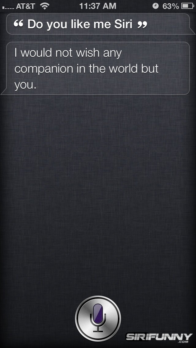 Do you like me Siri?