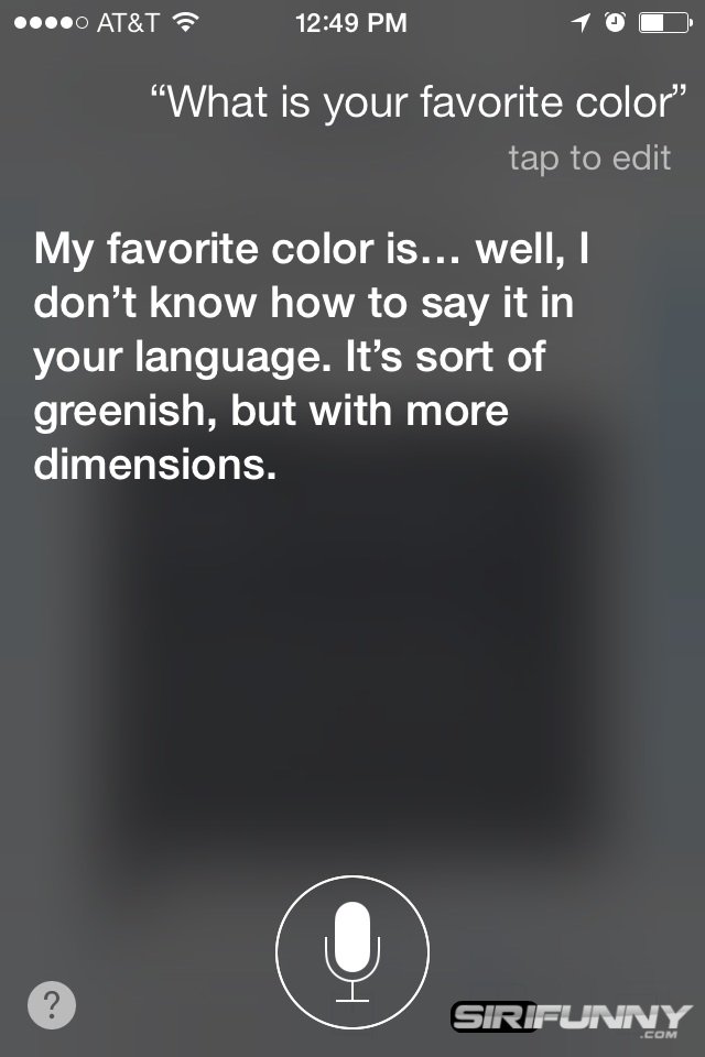 What is your favorite color Siri?