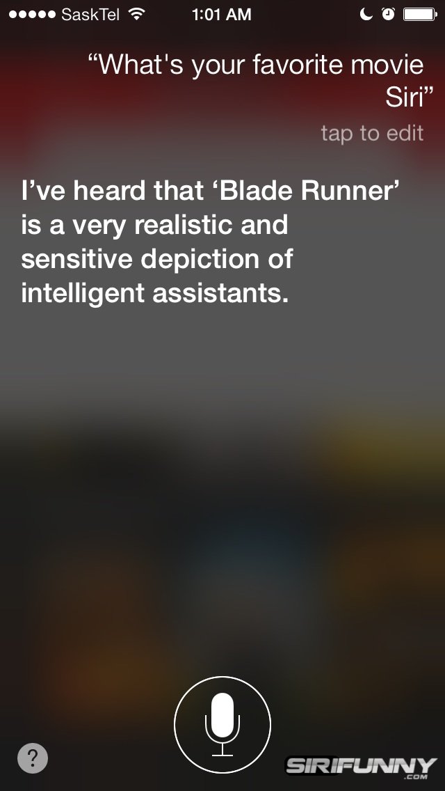 Siri, what’s your favorite movie?