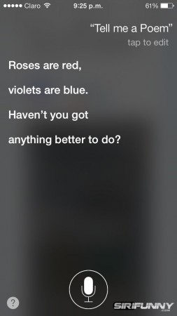 Tell me a poem Siri